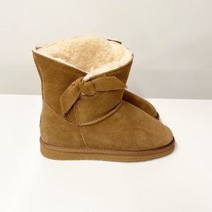 BEARPAW Short Brown Leather Size 5 Girls